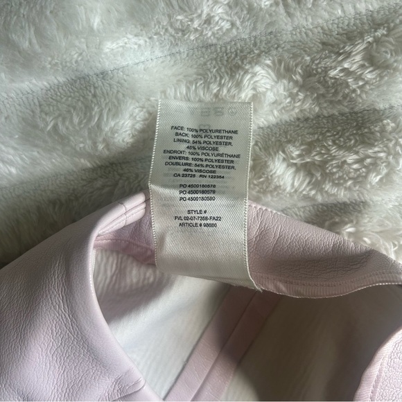 Sunday Best By Aritzia Womens US0 Baby Pink Faux Leather Mini Skirt - Picture 7 of 8